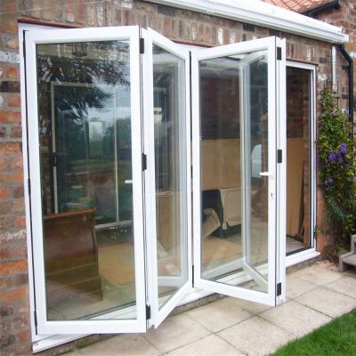 China Gaoming Automatic Cheap Interior Double Glazed Aluminum Accordion Sliding Folding Doors for sale