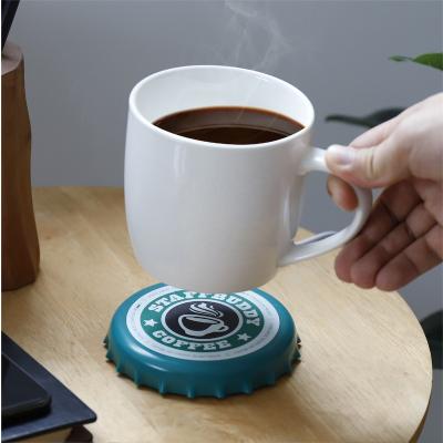 China Rohs/CE Factory Direct New Arrival Mini Portable Bottle Cap Shape USB Portable Electric Coffee Cup Heater FCC/Pro65 for sale