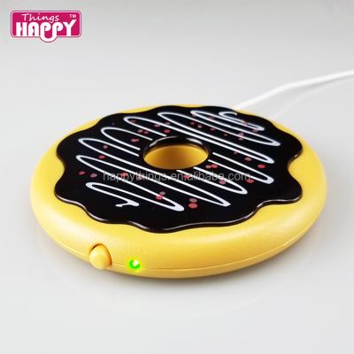 China Rohs/CE Factory Direct New Arrival Mini Portable Donut Shape USB Portable Electric Coffee Cup Heater FCC/Pro65 for sale