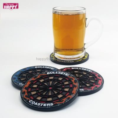 China Viable Classic Novelty Design Tableware Target Plastic Tea Coaster for sale