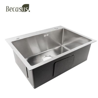 China Without Faucet Handmade Brand New Under Mount Single Bowl Stainless Steel Sink SS304 Durable Kitchen Sink for sale