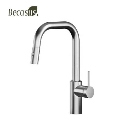 China Modern Design High Quality Hot Cold Water Concealed Extension Dropped Kitchen Faucet Folding Faucet for sale