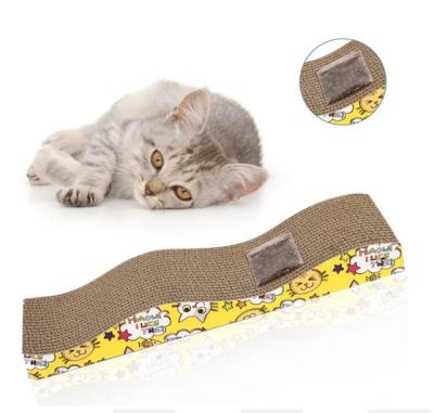 China Pet Non-Toxic Recyclable Stocked Viable Viable Toy Wholesale Cat Cardboard Scratcher for sale