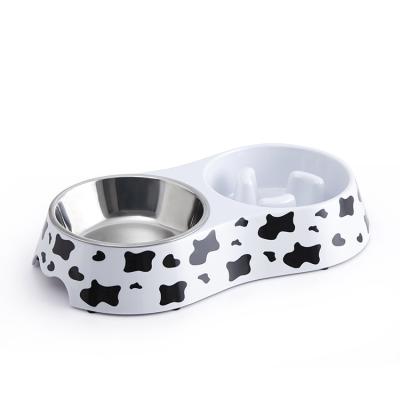 China Wholesale Sustainable Pet Product Stainless Steel Slow Feeder Healthy Pet Dog Bowl for sale