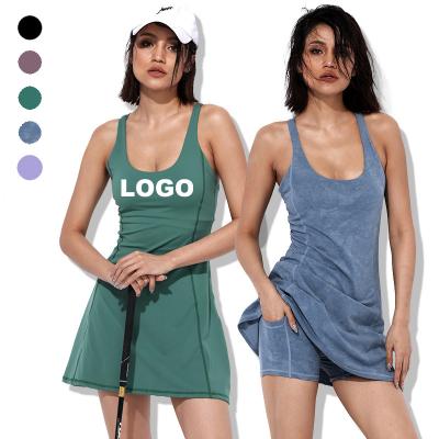 China RIMS Wholesale Hot Custom Tiktok Pocket Plus Size Sexy Women Girls Tennis Dress Tennis Skirt for sale