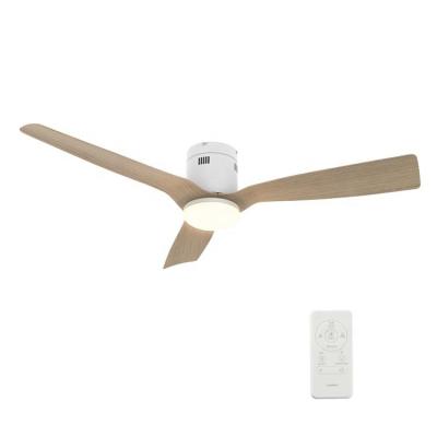 China Newest Contemporary Wholesale Remote Control Dimmable Led Flush Ceiling Fan Lamp Mount Ceiling Fan And Light for sale