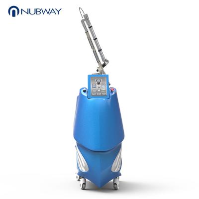 China ISO Certified Nubway newest 1~10Hz 600ps 1064nm 532nm q switch nd yag laser tattoo removal pico laser for sale