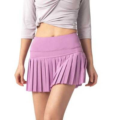 China Quick Dry Gym Fitness Legging Skirt Sports Yoga Outdoor Pleated Skirt Running Breathable Workout Short Breathable for sale