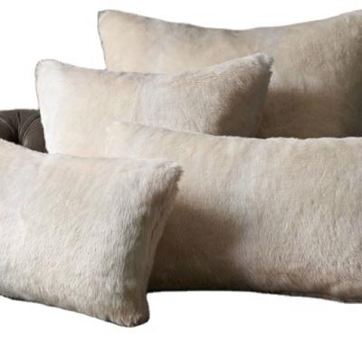 China High Quality Decorative Anti-Static Faux Fur Cushion Faux Rabbit Fur Cushion Fleece Pillow Shape for sale