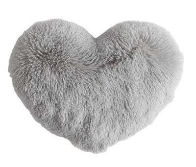 China Sustainable Shaggy Decorative Pillow Pv Plush Throw Toss Decorative Cushion Heart (Gray) for sale