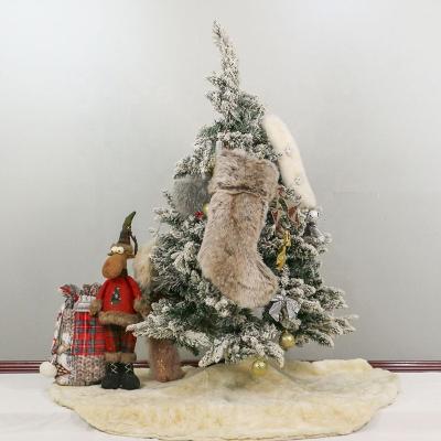 China Christamas Home Decoration Faux Fur Soft Christmas Stocking for Xmas Holiday Party Decorations for sale