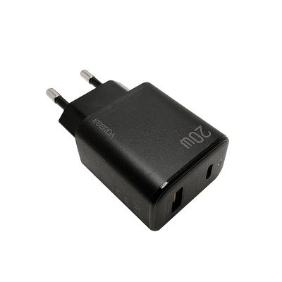 China Type C QC 3.0 Dual USB PD 20W Mobile Phone Charger USB Wall Charger Fast Charging Charger for sale