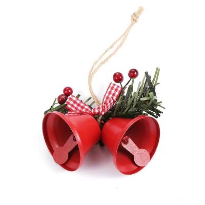 China Wholesale Trendy Trumpet Metal Bell Tree Decoration Christmas Retro Jingle Xmas Bells Christmas Party Holiday Hanging Bell DIY for sale