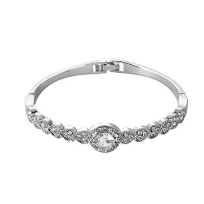 China Temperament Full Metal Diamond-studded Bracelet Fashion Hot Selling Simple Jewelry Diamond Love Bracelet Retro for sale