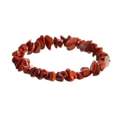 China Trendy Natural Stone Beads Bracelet Crystal Stretch Irregular Chips Beads Gemstone Bracelet For Women Girls for sale