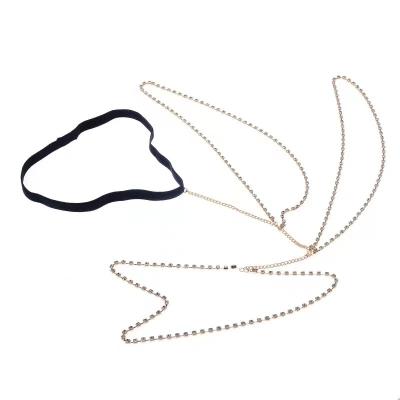 China Fashionable Hot Selling Simple Personalized Creative Three-Layer Full Drill Leg Chain Body Chains Sexy Thigh Chain For Women for sale