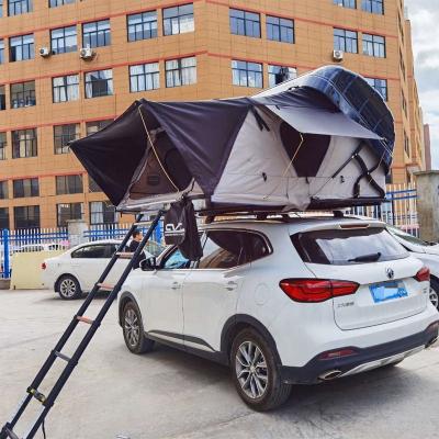 China Extended type Diy folding 4x4 Wd Suv canvas car roof top tent camping box ABS auto open outdoor hard shell roof top tent for sale for sale