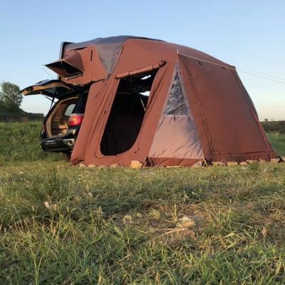 China Outdoor Travel Hiking Outdoor Camping Family Travel For Sunshade Sun Protection Car Roof Top Camping Rise Tent With Tent for sale