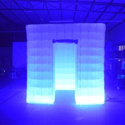 China Factory Price New Oxford Style LED Light Explosion Paint Shell Stage Inflatable Exhibition Tent Wedding/Party/Event Ourtdoor & Indoor Booth for sale