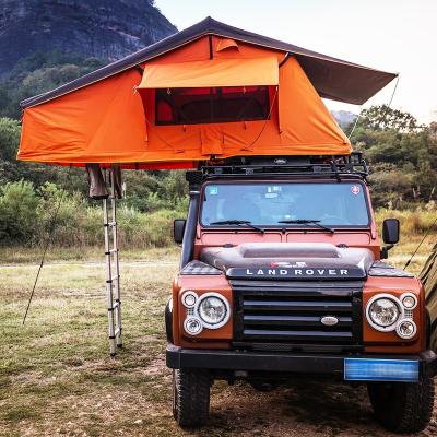 China Hot sales extended type and ladder good quality rear car tent caravan car side tent roof top foxwing camping tent for cars for sale