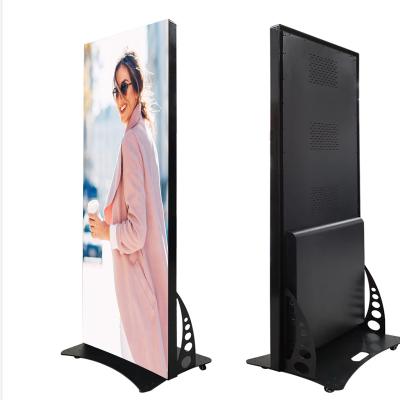 China P1.8 P2 P2.5 Indoor Portable Floor Standing Motion Smart Advertising Player Led Screen Poster Display For Shopping Mall for sale