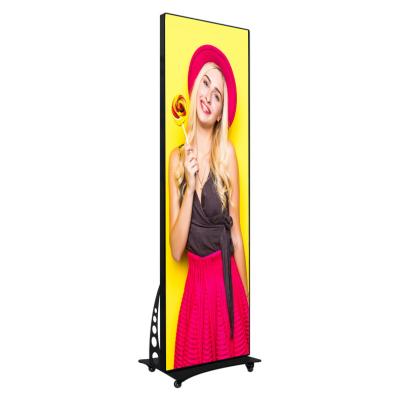 China Indoor P2 Flooring Standing Motion Digital Smart Video Wall Advertising Poster Led Display Screen 640*1920mm Price for sale