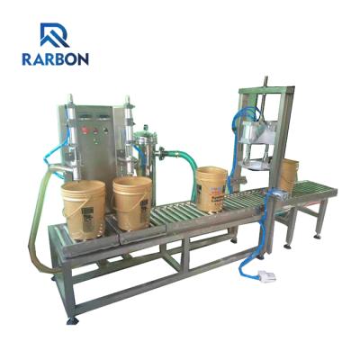 China Beverage Double Spout Drum Lube Oil Weighing Filling Machine For Sale for sale