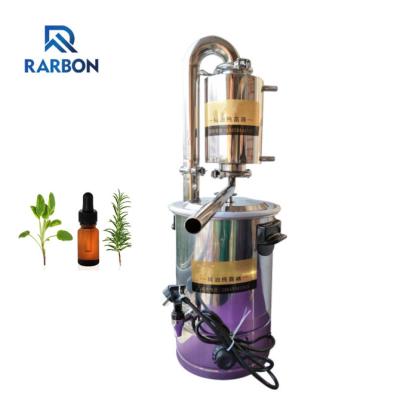 China Herb Roots Plants Commercial 10L Volume Essential Oil Distillation Flowers Extracting Making Machine for sale