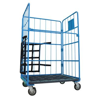 China Hot Selling Durable Promethean Logistics Trolley Roll Cage Trolley for sale