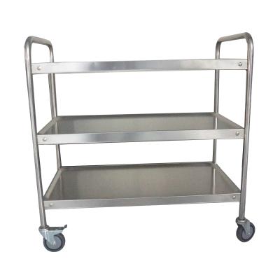 China Modern Design PROMETHEUS 304 Stainless Steel Food 3 Layers Serving Kitchen Storage Cart Hand Cart for sale