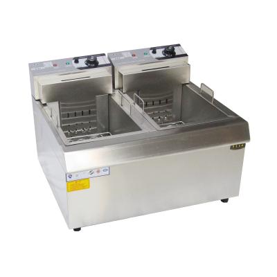 China PROMETHEUS high quality restaurant electric gas fast food commercial dual function chicken deep fryer for sale