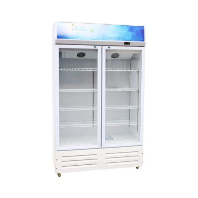 China Hot Selling Single-temperature PROMETHEUS Soft Drink Glass Display Beer Showcase Supermarket Display Upright Cooler for sale