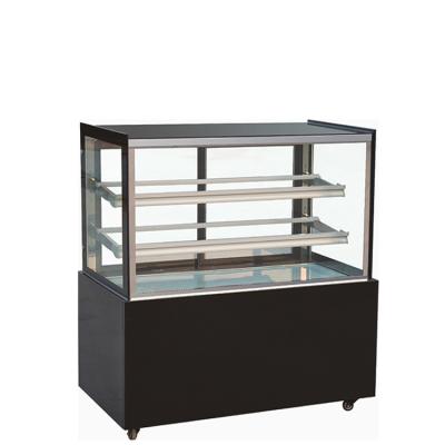 China PROMETHEUS Manufacturers New Single-temperature Glass Square Design Commercial Bakery Cake Display Fridge for sale