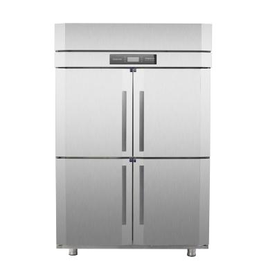 China Single-temperature PROMETHEUS Manufactures 920L Cold Cooling Four Door Air Kitchen / Hotel Refrigerator for sale