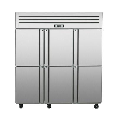 China high quality Double-temperature PROMETHEUS R134A Double-temperature stainless steel kitchen refrigerator for sale