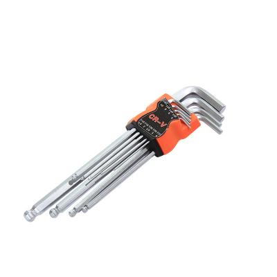 China Delicate and Durable Hardware Tool Hex Key 9 Pieces Set Flat Key Hex Allen Wrench Ball Head Hexagonal for sale