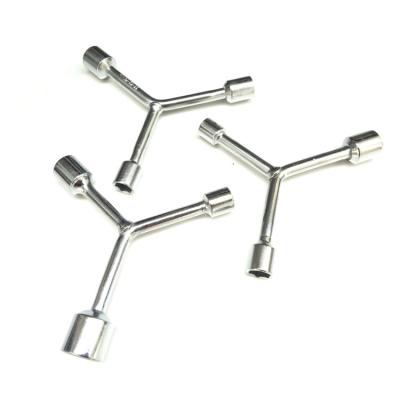 China Sensitive and Durable Wholesale Short Trigeminal Wrenches Metric Polished Chrome Plated Flat Head Hexagon Key Head for sale