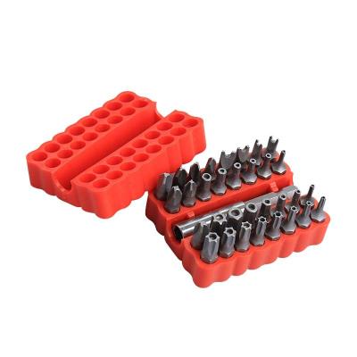 China Imprecision Dimension 33PC Hand Tool Screwdriver Bit Chrome Vanadium Alloy Steel Cross Slotted Screwdriver Bit Set for sale