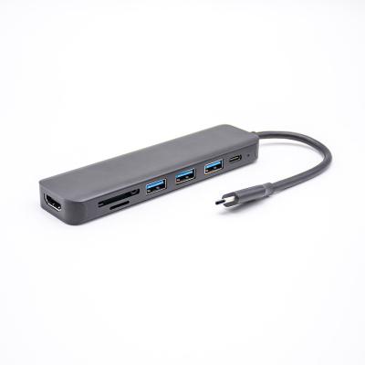 China Multiple USB-C Ports Support Sockets Flash Hub 3.0USB Data Hub 3 Port Multifunctional Tpye-C Hub Charging Adapter for sale