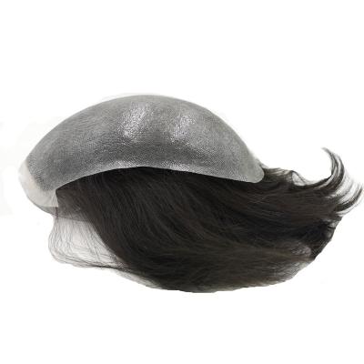 China Natural and invisible skin hair hairpiece for sale