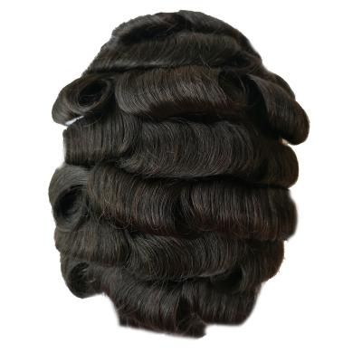 China Small Curl Indian Remy Hair Hair Wig Men Toupee Lace Front Wig for sale