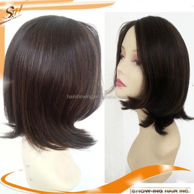 China Durable Can Restyle Free Good Quality Half Hand Tied Futura Mono Top Synthetic Hair Wig for sale