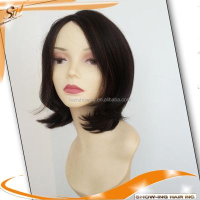 China Goods can restyle freely half hand tied futura top mono synthetic wig for sale