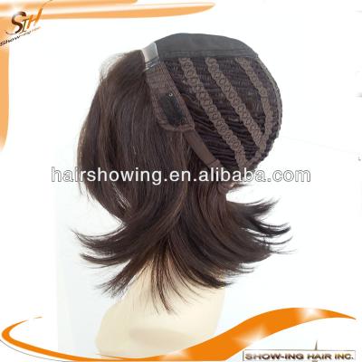 China Durable Can Restyle Heavy Duty Mono Top Free With Machine Made Synthetic Hair Wig for sale