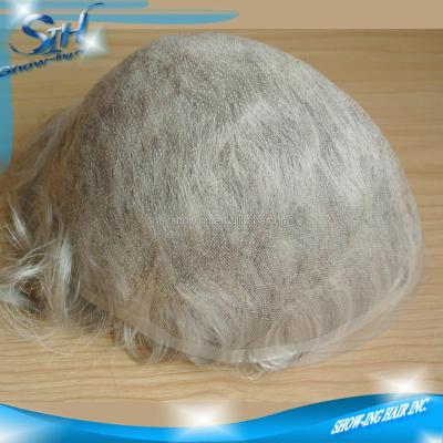 China Extra Fine French Lace Gray Hair Toupee Freestyle Stocks For Men for sale