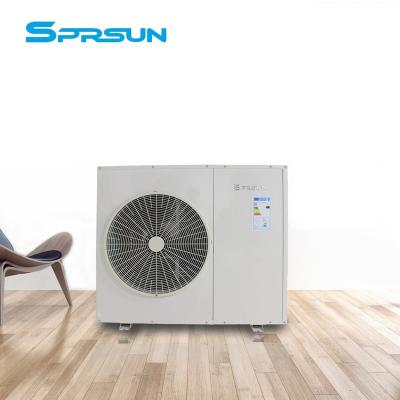 China Hotel R410A DC Inverter Heat Pump Air Source Heater Pump A+++ Air To Water ERP WIFI Sprsun Monoblock for sale