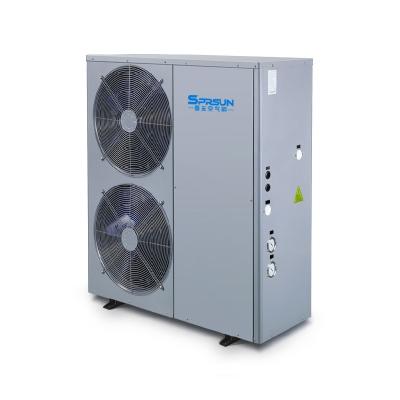 China Hotel Sprsun 16kw High Temperature 75 Degree Air Source Heat Pump For Room Heating for sale