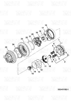 China JS200 Steel Excavator Final Drive Travel Drive Motor Catalog 332/K1192 for sale