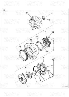 China Excavator Final Drive Gearbox Catalog For Hydraulic Travel Motor Drive JS220 20/925318 for sale