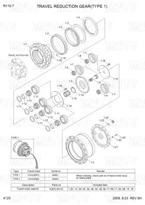 China Catalog Excavator Final Drive Planetary Reducer 10 Ton Black XJDG-00001 R110-7 for sale